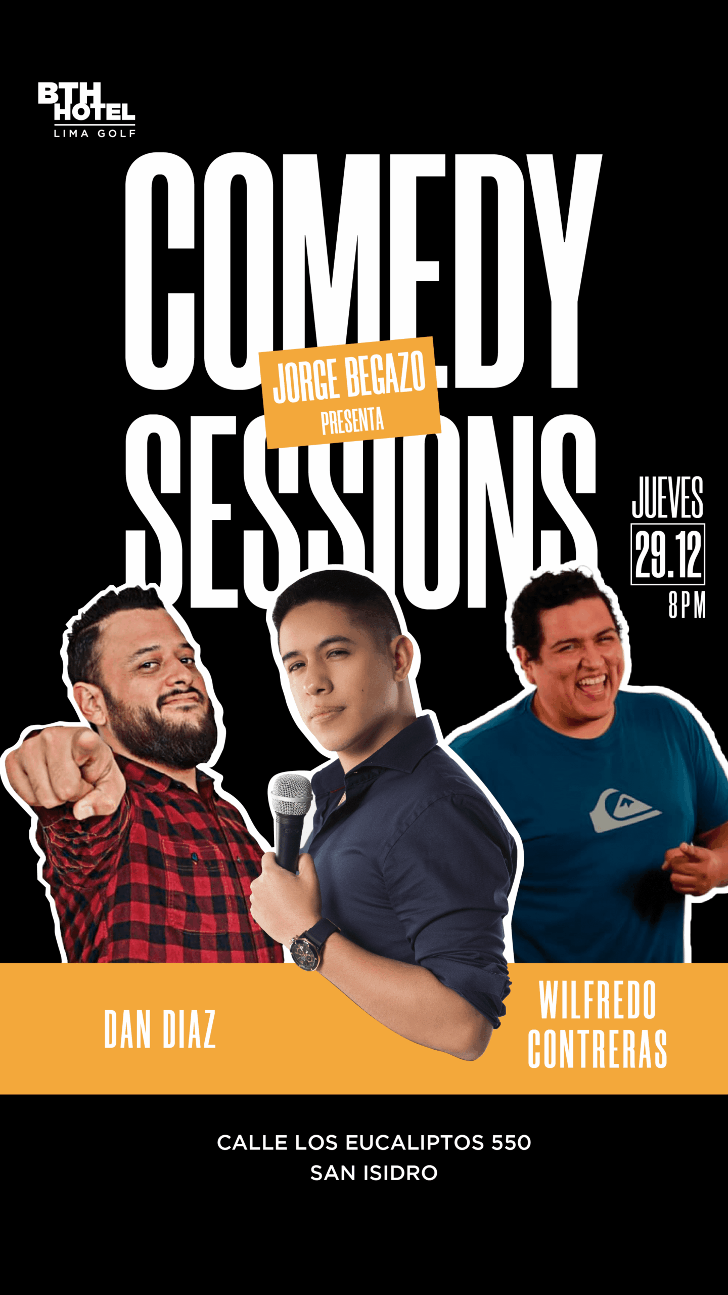 IMG_8489.png Stand-Up Comedy en Hotel BTH San isidro (Martes 29 de diciembre 8pm) - Imagen 1